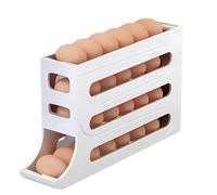 IKOPFLN 1 Soporte para Huevos de 4 Niveles para Nevera, Organizador de Huevos para Refrigerador (Blanco)
