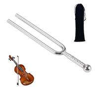 IKOPFLN 1 Tenedor de Sintonía 440 Hz, Tenedor de Sintonía Médico de Acero Inoxidable, Paño de Limpieza y Bolsa de Almacenaje para Chakras, Reflexología, Yoga, Meditación, Alivio del Estrés