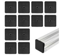 IKOPFLN 12 Piezas Tapones, Tapa de Columna, Tapones para Tubo Cuadrado, Plástico, Negro, 40x40 mm