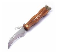 IKOPFLN Navaja Setas,Cuchillo para Hongos con Cepillo y Regla,navajas para setas,Navaja Champiñon Pequeña para Exterior y Camping,La longitud de la hoja es de 7,2 cm