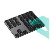 IKOS Teclado numérico Bluetooth, Bluetooth inalámbrico portátil 34 Teclas con múltiples accesos directos compatibles para computadora portátil Windows Surface iMac MacBook Surface Pro (Negro)