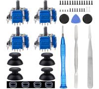 Ikpek Paquete de 4 joysticks electromagnéticos DualSense PS5 TMR de repuesto para mando Sony PlayStation 5 PS5, palos antideriva con accesorios de reparación