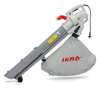 IKRA Aspirador y soplador de Hojas eléctrico IBV 3000 3en1, 3000W, 240 km/h | Regulación de velocidad variable, cambio sencillo entre soplador y aspirador, bolsa de 45 l, compresión de volumen 10:1