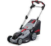 IKRA cortacésped a batería 36V IB-LM 43, céspedes de hasta 600 m², Ancho de Corte de 43 cm, Altura de Corte de 30-75 mm, Compatible con Bosch