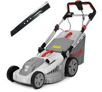 IKRA cortacésped eléctrico IERM 2043 T, 2000W, Altura de Corte 30-75mm, Anchura de Corte 43cm, Incl. Cuchilla de Repuesto & Kit de Mulching