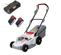 IKRA cortacésped Mulching ICM 2/2037, Incl. 2X batería y Doble Cargador rápido