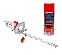 IKRA Cortasetos eléctrico FHS 1555, Solo 2,6 kg, con Spray de Mantenimiento | Fabricado en Alemania, 550 V, longitud de corte 55 cm, protección mecánica contra sobrecargas y bloqueo