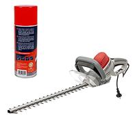 IKRA Cortasetos eléctrico IHS 650, Longitud 55cm con Spray de Mantenimiento | Potencia de 650 V, grosor de corte de 22 mm, alto rendimiento de corte y bajas vibraciones, mango giratorio de 180°