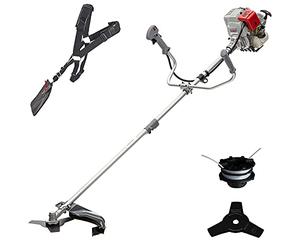 IKRA desbrozadora a gasolina IBF 31-4, con bobina de hilo & cuchilla | 31 cm³, 0,7 kW, sistema antienredos, potente motor de gasolina de 4 tiempos, sistema de arranque fácil