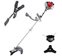 IKRA desbrozadora a Gasolina IBF 43, con Bobina de Hilo y Cuchilla | 42,7cm³ 1,1kW, motor de 2 tiempos, cambio de filtro de aire sin herramientas, empuñadura de aluminio ajustable tipo bicicleta