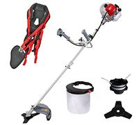 IKRA desbrozadora de Gasolina IBF 43 con Amplia Gama de Accesorios | In uchilla 3 dientes, carrete, protector y cinta de hombro profesional, motor de gasolina de 2 tiempos, 42,7 cm³, 1,1 kW