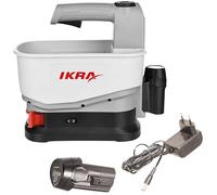 IKRA esparcidor universal IAST 12, ancho de esparcimiento de 5 m, regulación de la cantidad de esparcimiento en 5 niveles, volumen de la caja de esparcimiento de 4,5 l, incl. batería y cargador