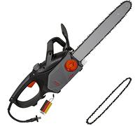 IKRA motosierra eléctrica KSE 2400-40, fabricada en Alemania, con 2 cadenas | Longitud de corte de 40 cm, cadena de baja vibración, montaje y tensado de la cadena sin herramientas, 2400 W