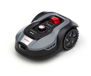 IKRA Robot cortacésped iROM 600 para céspedes de hasta 600 m², WiFi o Bluetooth, Control por App, multizona, In stación de Carga & Sensor de Lluvia, 6 Cuchillas de Repuesto