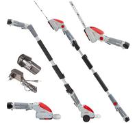 IKRA Tijeras para Hierba y arbustos telescópica a batería IGBS 1210F | Incluye batería de 12 V y cargador, mango de 7 posiciones, cuchillas «Made in Germany», gama de baterías IKRA de 12 V