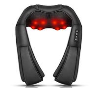iKristin Masajeador de cuello con calor, masajeador Shiatsu para cuello, espalda, hombros, pies y piernas, masaje de amasamiento 3D de tejido profundo para relajar los músculos en casa y offie