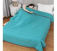 iksya Mantas Refrescantes Hielo para Sudores Nocturnos - Manta Fría Verano para Quienes Duermen con Calor Manta Fría y Refrescante para Cama Sofá Sillón y Decoración Hogar(Dark Green,78x90in)