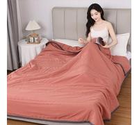 iksya Mantas Refrescantes Hielo para Sudores Nocturnos - Manta Fría Verano para Quienes Duermen con Calor Manta Fría y Refrescante para Cama Sofá Sillón y Decoración Hogar(Rose Red,39x55in)