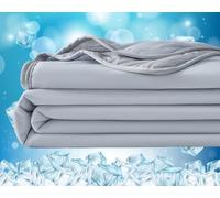 iksya Mantas Refrescantes para Quienes Duermen con Calor Verano - Manta Hielo Frío Tejido Tacto Frío para Sofá Cama Manta Fría Que Absorbe Calor Corporal para Dormir(Grey,150x200cm)