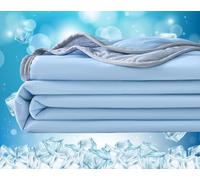 iksya Mantas Refrescantes para Quienes Duermen con Calor Verano - Manta Hielo Frío Tejido Tacto Frío para Sofá Cama Manta Fría Que Absorbe Calor Corporal para Dormir(Sky Blue,150x200cm)