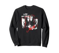 IKWYDLS Ripped Up Character Collage Retro Horror Movie Sudadera