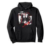 IKWYDLS Ripped Up Character Collage Retro Horror Movie Sudadera con Capucha