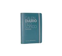 Il Calendario Filosofico Agenda escolar o universitaria 2026, agenda de 17 meses, formato 12 x 17 cm, con frases, práctica goma de cierre, color turquesa