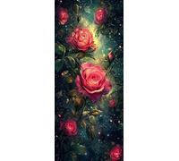 Il Cielo Stellare Dipingere con i Numeri Adulti, Misura XXL 25x75cm,Fiori Di Rosa Paint by Numbers Kit Principianti Con 3 Penne, Kit Fai Da Te, Hobby Creativi Adulti, (Senza Cornice) P0M-277