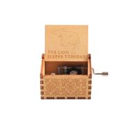 (il leone dorme stanotte) Nuovo carillon a manovella in legno con tema musicale di Buon Natale Jurassic