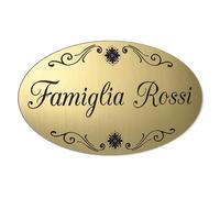 Il Macchia Placa para puerta de entrada con grabado personalizado con placa externa de plástico laminado para puertas de casa oficina tienda empresa hotel personalizable con nombre de logotipo ECC