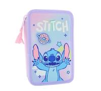il megastore dei giocattoli e Giochiamo Estuche completo triple 3 compartimentos 2025-2026 - Estuche triple compartimento con 3 cremalleras, Stitch, Estuche de 3 cremalleras con accesorios