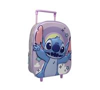 il megastore dei giocattoli e Giochiamo Mochila trolley 3D para guardería con ruedas y asa extensible, ligera y compacta, para guardería, Stitch, Standard, Dibujos Animados