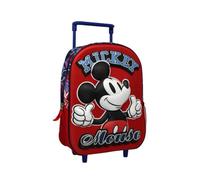 il megastore dei giocattoli e Giochiamo Mochila trolley 3D para guardería con ruedas y asa extensible, ligera y compacta, para guardería, Mickey, Standard, Dibujos Animados