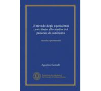 Il metodo degli equivalenti contributo allo studio dei processi di confronto: ricerche sperimentali