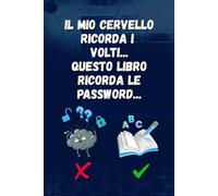 Il mio cervello ricorda i volti... Questo libro ricorda le password...: Il tuo organizer offline sicuro per siti web, Wi-Fi e licenze software.