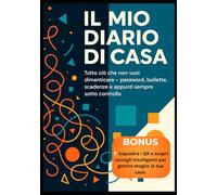 Il Mio Diario di Casa: Tutto ciò che non vuoi dimenticare: password, bollette, scadenze e appunti sempre sotto controllo.