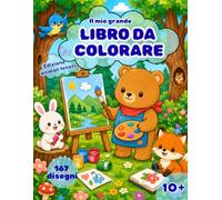 Il mio grande libro da colorare per ragazzi: teneri disegni di animali da colorare, con 5 illustrazioni dedicate a ogni animale (Ed. animali teneri)