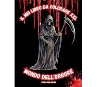 “Il mio libro da colorare XXL - Mondo dell'orrore”: Libro da colorare con 85 disegni di tatuaggi | Dai 12 anni in su | Grande formato