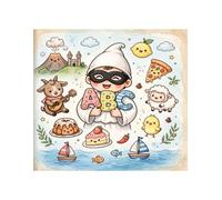 Il mio piccolo A B C: Avventura con Pulcinella - Impariamo l'Alfabeto! Pregrafismo Napoletano Kawaii con lettere e numeri tratteggiati da ricalcare 3-6 anni