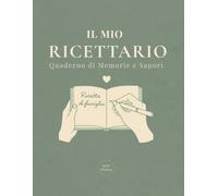 Il Mio Ricettario: Quaderno da Scrivere e Completare con Indice, Tabelle di Conversione e Menù delle Feste | Formato Grande 8.5x11 | Design Premium Synth Dreams: Quaderno di Memorie e Sapori