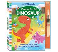 Il mondo dei dinosauri. Ediz. a colori. Ediz. a spirale. Con pennello magico ad acqua (Supermagicolor)