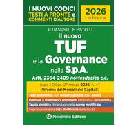 Il nuovo TUF e la Governance della S.p.A. 2026 con testi a fronte e commenti d'autore