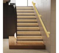 il para escaleras interiores y exteriores, barandilla de tubo cuadrado ajustable de 1 a 4 m, soporte de pared, barandilla de escalera duradera para seguridad y estabilidad (570 cm)