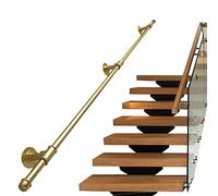 il para escaleras interiores y exteriores, barra de soporte montada en la pared, barandilla de hierro forjado para escaleras industriales de baño y pasillo (tamaño: 200 cm)