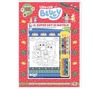 Il super set di Natale. Crea con Bluey. Con adesivi. Ediz. a colori. Con matite e il quadretto della famiglia Heeler