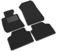 Il Tappeto Auto - Alfombrillas de moqueta para Coche, Color Negro, Antideslizantes, Borde Bicolor, talonera Reforzada con Goma, para Serie 3 E90/E91 2005 > 2011, cód. SPRINT00304