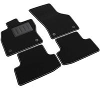 Il Tappeto Auto Sprint04009 - Alfombrillas con Moqueta Negra, Antideslizantes, Bordo Bicolor,embellecedor Reforzado de Goma, para Golf VII 3/5 Puertas Variant, Leon 3P 3/5 Puertas St.
