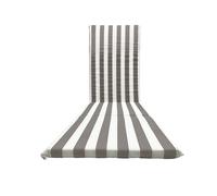 Il Tuo Artigiano Design Cojín acolchado para tumbona de playa de jardín, 165 x 50 x 3,5 cm, fabricado en Italia, repuesto para colchón a rayas para silla tumbona de madera (blanco y gris)