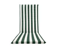 Il Tuo Artigiano Design Cojín para tumbona de playa acolchado 120 x 50 cm - Hecho en Italia - Colchoneta para tumbona con respaldo alto (blanco y verde)