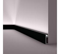IL10 BLACK WALLSTYL Perfiles para iluminación - 80 x 23 x 2000 mm - NOËL & MARQUET - una marca de NMC - Poliestireno de alta densidad